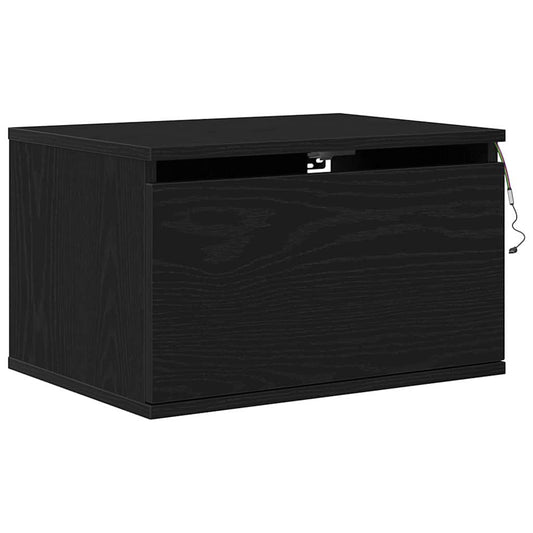 Wandmontierter Nachtschrank Schwarze Eiche 50 x 36 x 30 cm