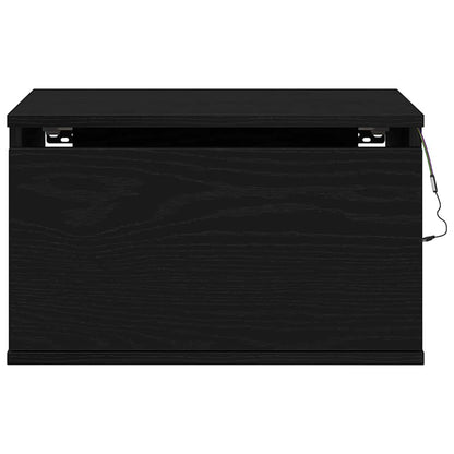Wandmontierter Nachtschrank mit Schubladen 2 pcs Schwarze Eiche