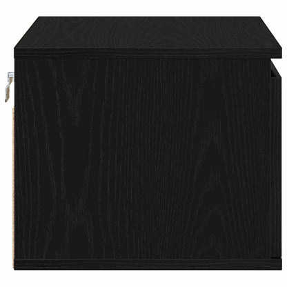 Wandmontierter Nachtschrank mit Schubladen 2 pcs Schwarze Eiche