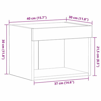 TV-Schränk Wandmontiert Altholz 40 x 30 x 30 cm Holzwerkstoff