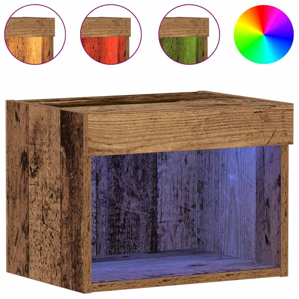 TV-Schränk Wandmontiert Altholz 40 x 30 x 30 cm Holzwerkstoff