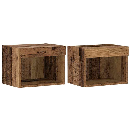 TV-Schrankset 2 pcs Altholz 40 x 30 x 30 cm Holzwerkstoff