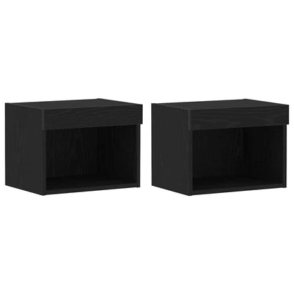TV-Schränk 2 pcs Schwarze Eiche 40 x 30 x 30 cm Holzwerkstoff