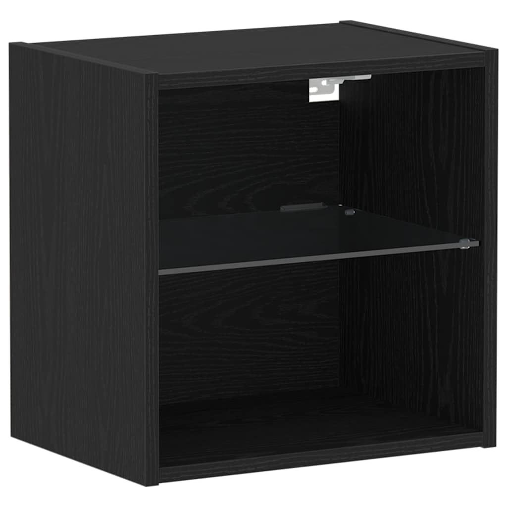 TV-Schränk 2 pcs Schwarze Eiche 40 x 30 x 30 cm Holzwerkstoff