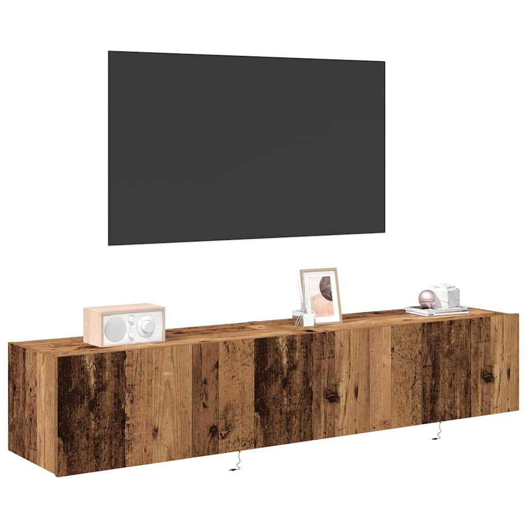 TV-Wandregal Wandmontiert Altholz 80 x 35 x 31 cm Holzwerkstoff