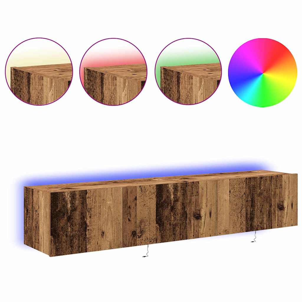 TV-Wandregal Wandmontiert Altholz 80 x 35 x 31 cm Holzwerkstoff