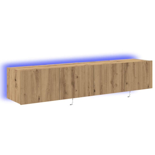 TV-Wandregal Eiche handwerklich 80 x 35 x 31 cm Holzwerkstoff