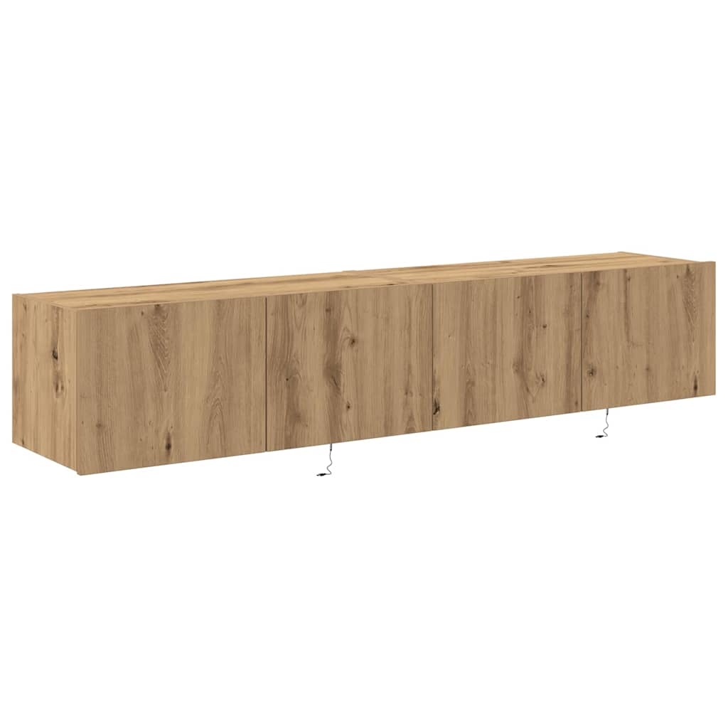 TV-Wandregal Eiche handwerklich 80 x 35 x 31 cm Holzwerkstoff