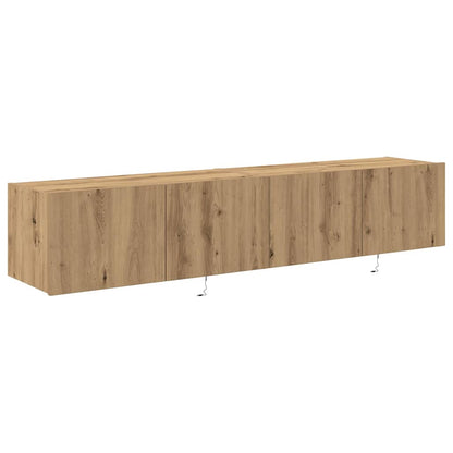 TV-Wandregal Eiche handwerklich 80 x 35 x 31 cm Holzwerkstoff