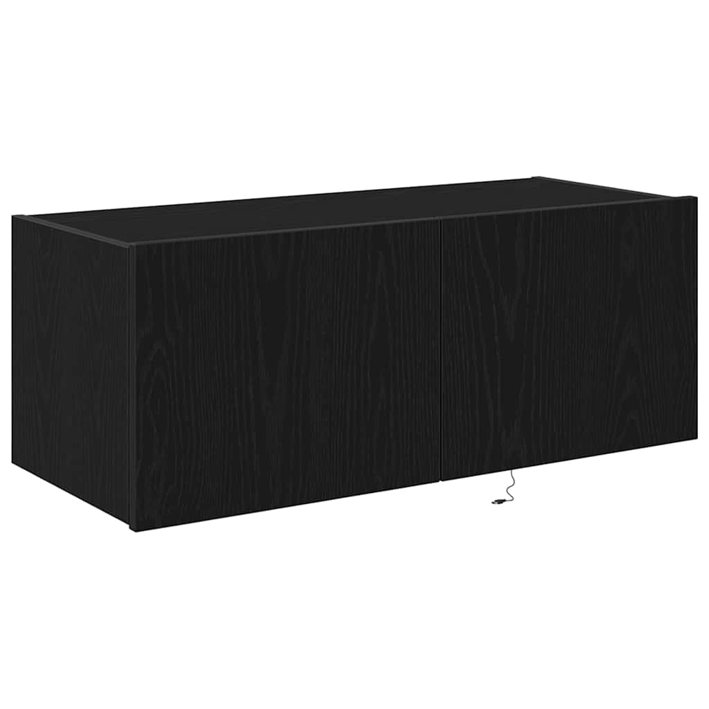 TV-Wandregal Schwarze Eiche 80 x 35 x 31 cm Holzwerkstoff
