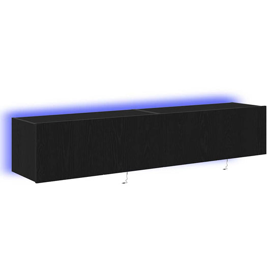 TV-Wandregal Schwarze Eiche 80 x 35 x 31 cm Holzwerkstoff