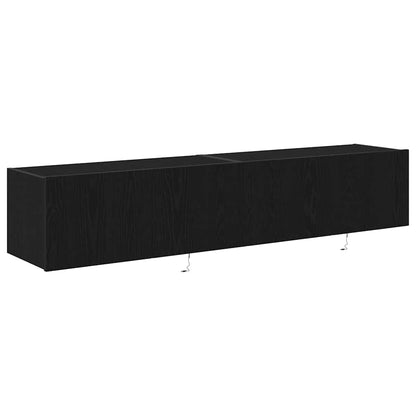 TV-Wandregal Schwarze Eiche 80 x 35 x 31 cm Holzwerkstoff