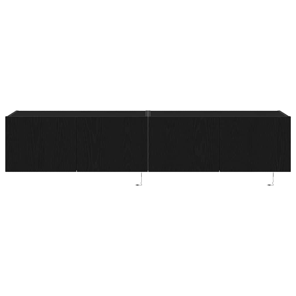 TV-Wandregal Schwarze Eiche 80 x 35 x 31 cm Holzwerkstoff