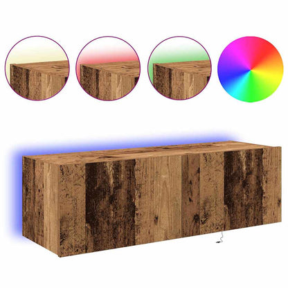 TV-Wandregal Altholz 100 x 35 x 31 cm Holzwerkstoff