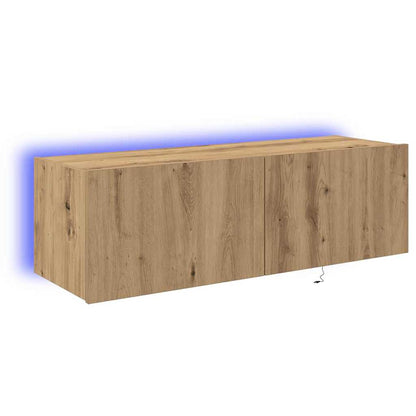 TV-Wandregal Eiche handwerklich 100 x 35 x 31 cm Holzwerkstoff