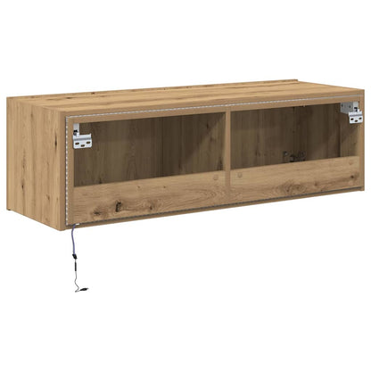 TV-Wandregal Eiche handwerklich 100 x 35 x 31 cm Holzwerkstoff