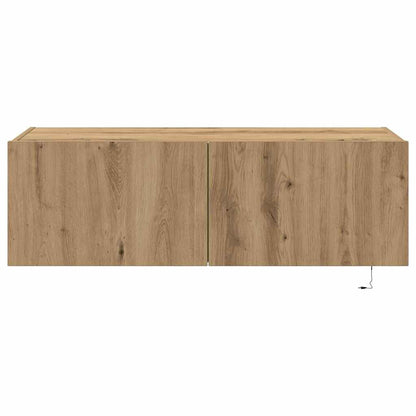 TV-Wandregal Eiche handwerklich 100 x 35 x 31 cm Holzwerkstoff