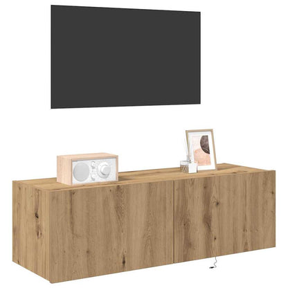 TV-Wandregal Eiche handwerklich 100 x 35 x 31 cm Holzwerkstoff