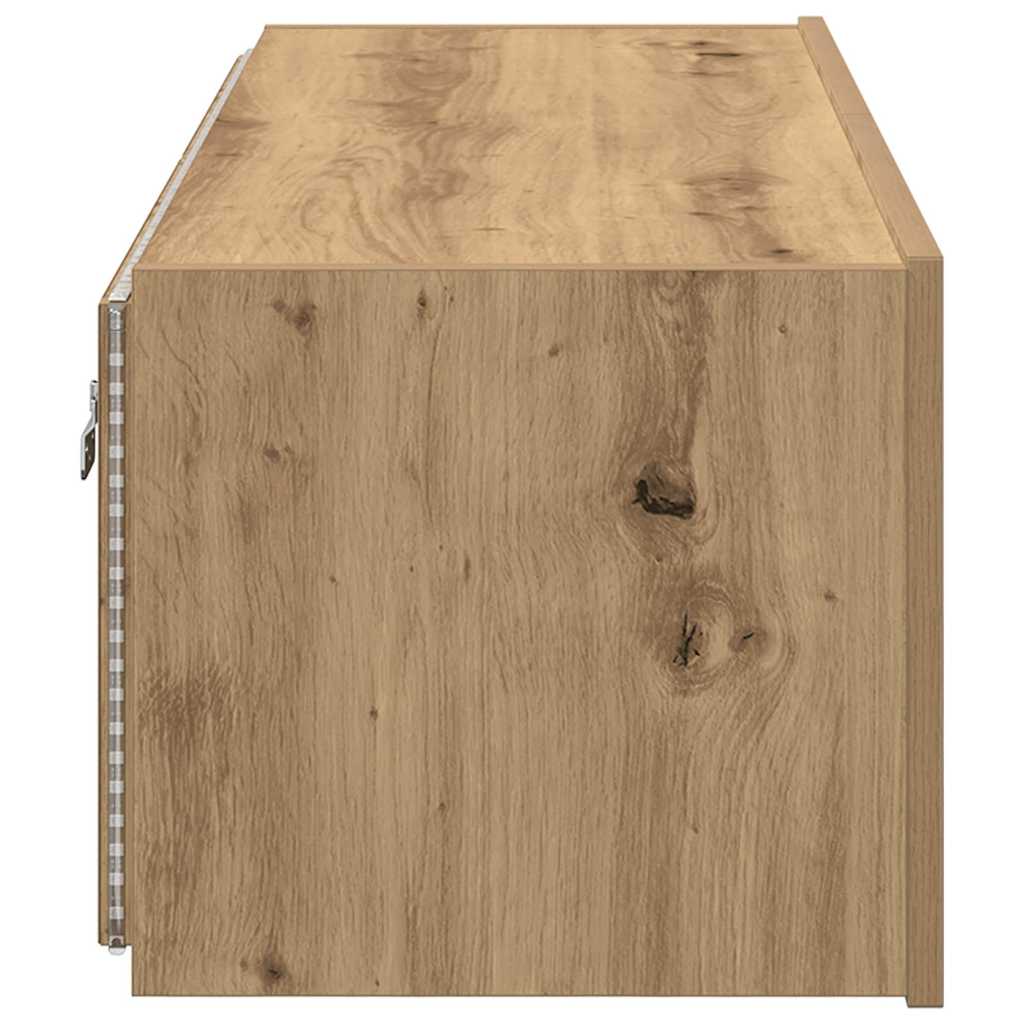 TV-Wandregal Eiche handwerklich 100 x 35 x 31 cm Holzwerkstoff