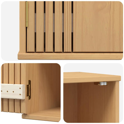 Badezimmer Schrank Braun 35 x 30 x 55 cm Massivholz Kiefer