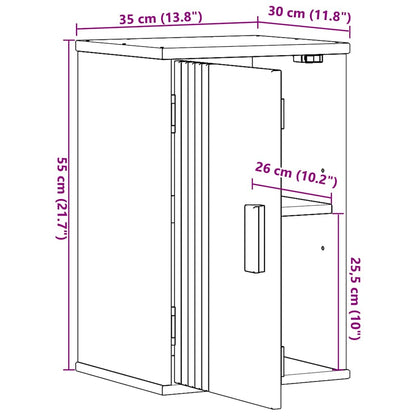 Badezimmer Schrank Braun 35 x 30 x 55 cm Massivholz Kiefer