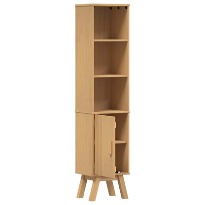 Badezimmer Schrank Braun 35 x 30 x 159 cm Massivholz Kiefer
