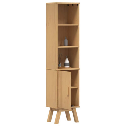 Badezimmer Schrank Braun 35 x 30 x 159 cm Massivholz Kiefer