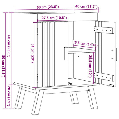 Waschbecken-Unterschrank mit Regal Braun 114 x 43 x 73.5 cm