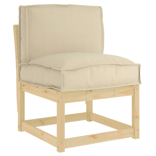 Palettenkissen für Rückenlehne mit Kissen Beige 50 x 40 x 12 cm