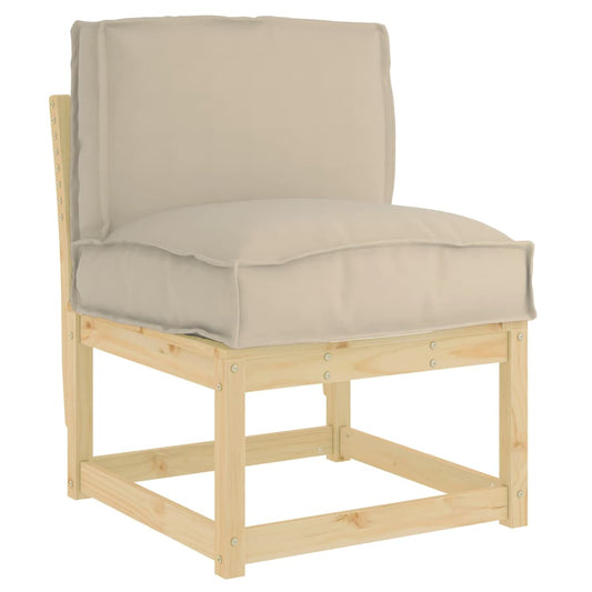 Palettenkissen für Rückenlehne mit Kissen Taupe 50 x 40 x 12 cm