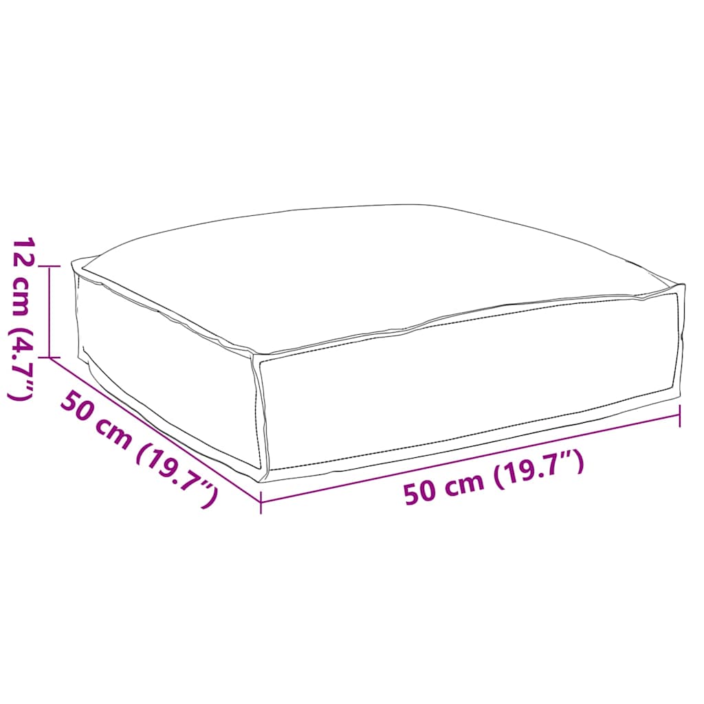 Palettenkissen für Sitzfläche Königsblau 50 x 50 x 12 cm
