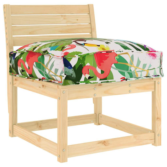Palettenkissen für Sitzfläche Floral Mehrfarbig 50 x 50 x 12 cm