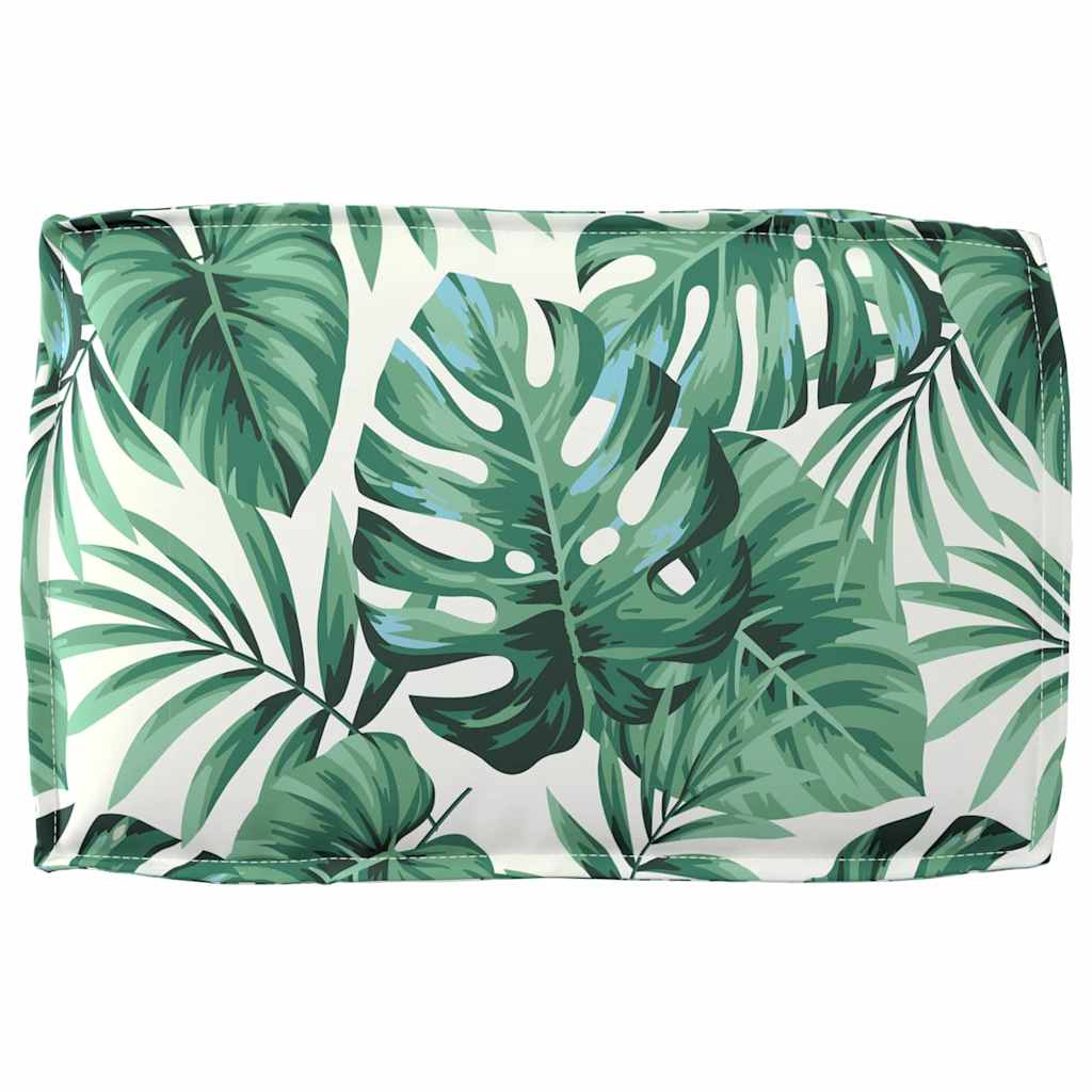 Palettenkissen für Rückenlehne Blattmuster 60 x 40 x 12 cm