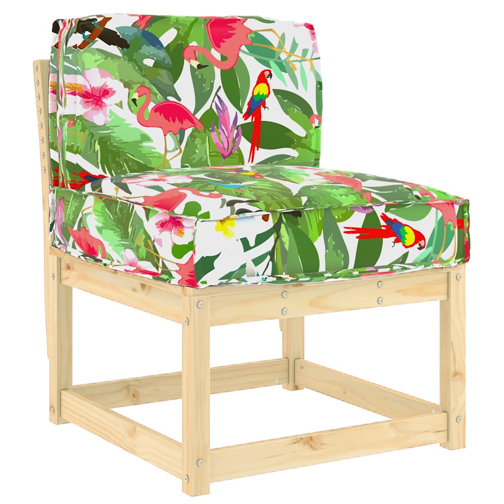 Palettenkissen für Sitzfläche Floral Mehrfarbig 60 x 40 x 12 cm