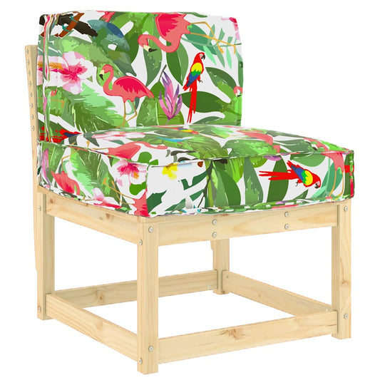 Palettenkissen für Sitzfläche Floral Mehrfarbig 60 x 40 x 12 cm