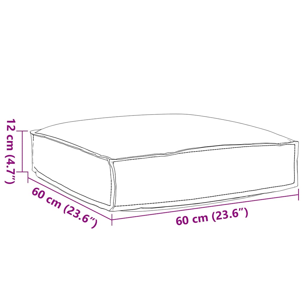 Palettkissen für geeigneten Sitz Creme 60 x 60 x 12 cm