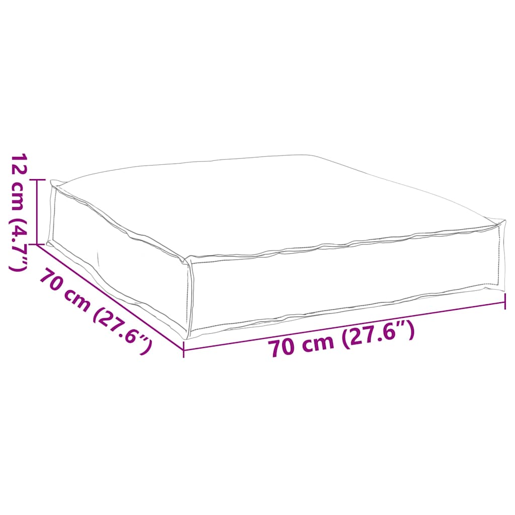 Palettenkissen für Sitzfläche Beige 70 x 70 x 12 cm
