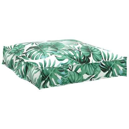 Pallet Kissen für geeigneten Sitz Blattmuster 70 x 70 x 12 cm