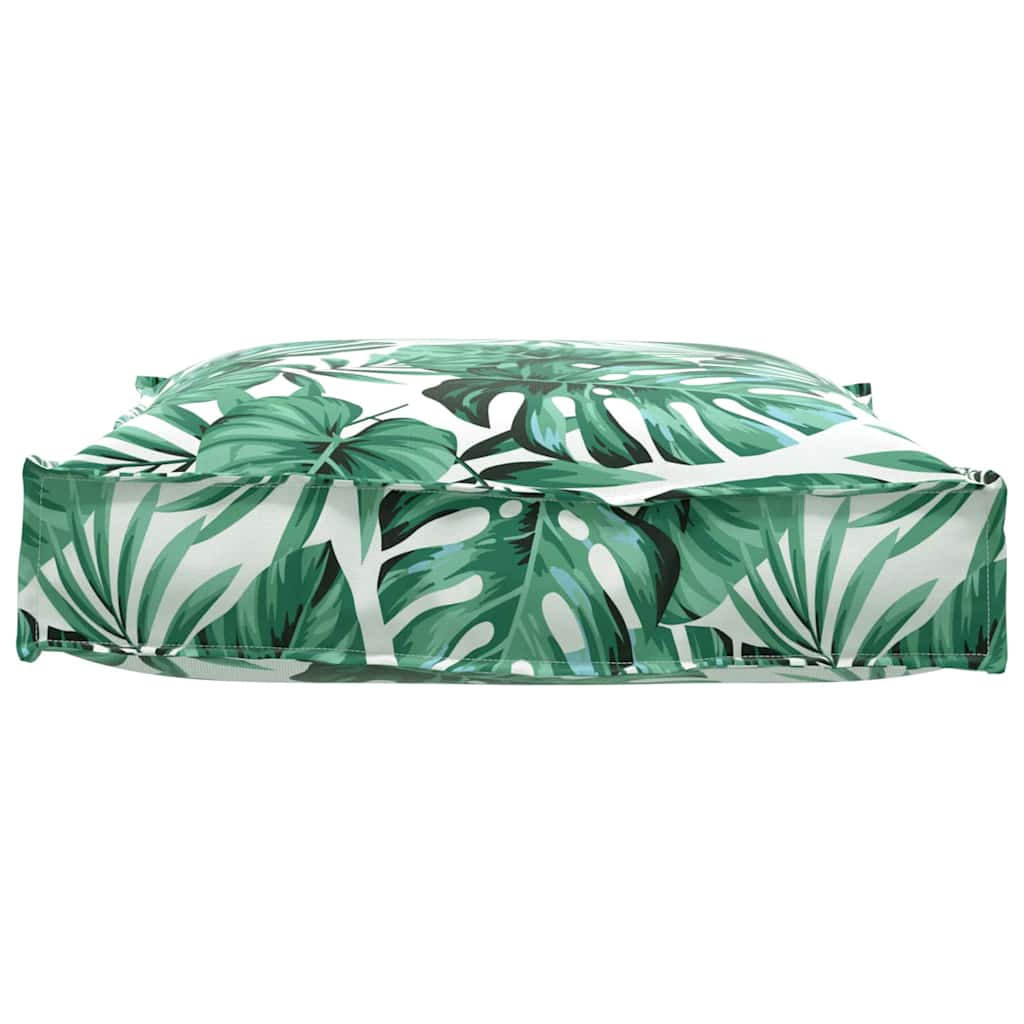 Pallet Kissen für geeigneten Sitz Blattmuster 70 x 70 x 12 cm