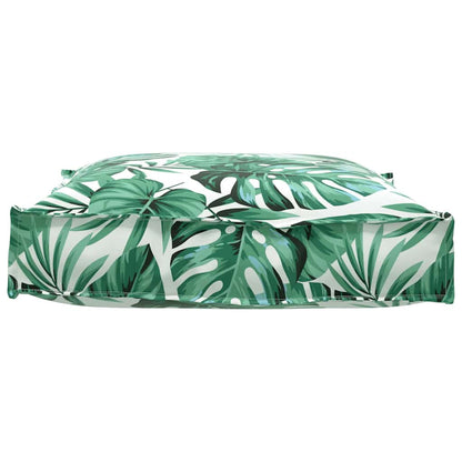 Pallet Kissen für geeigneten Sitz Blattmuster 70 x 70 x 12 cm