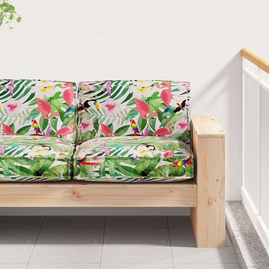 Palettenkissen für Sitzfläche Floral Mehrfarbig 80 x 80 x 12 cm