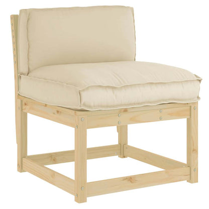 Palettenkissen für Rückenlehne mit Kissen Beige 70 x 40 x 12 cm