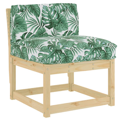 Palettenkissen für Rückenlehne Blattmuster 70 x 40 x 12 cm