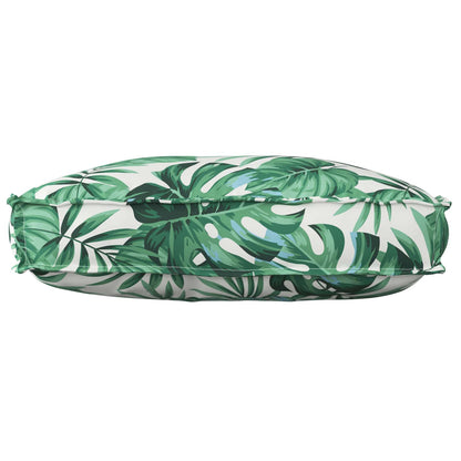 Palettenkissen für Rückenlehne Blattmuster 70 x 40 x 12 cm