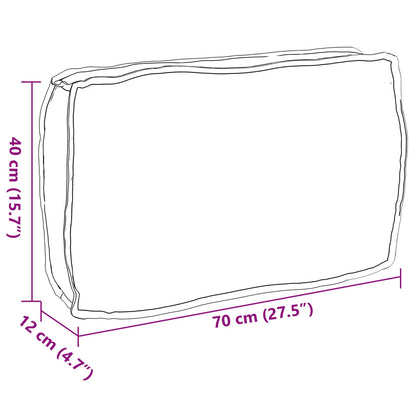 Palettenkissen für Rückenlehne Blattmuster 70 x 40 x 12 cm
