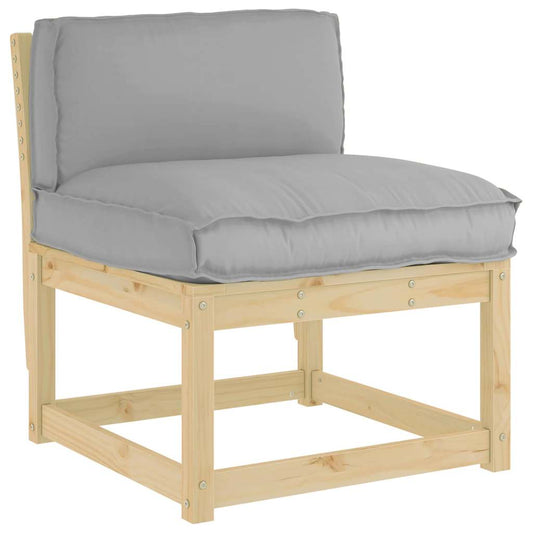 Palettenkissen für Rückenlehne mit Kissen Grau 80 x 40 x 12 cm