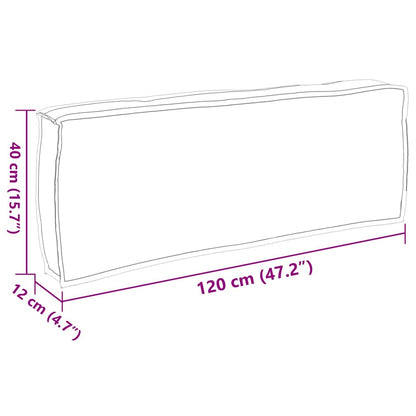 Palettenkissen für Rückenlehne Anthrazit 120 x 40 x 12 cm