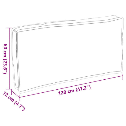 Palettenkissen für Sitzfläche / Rückenlehne Grau 120 x 60 x 12 cm