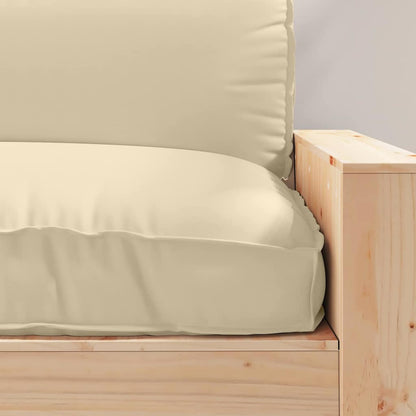 Palettenkissen für geeigneten Sitz Beige 120 x 80 x 12 cm