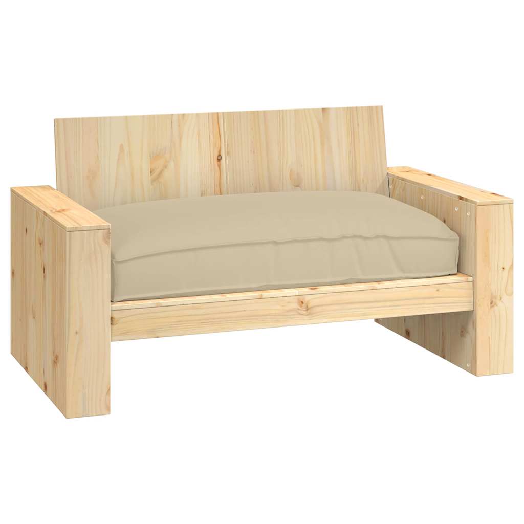 Palettenkissen für Sitzfläche Beige 120 x 80 x 12 cm
